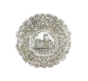 Nathaniel Mills Sterling Silver Gloucester Cathedral Souvenir Dish Antique