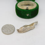 Sterling Silver Clog Shoe Charm Pendant Vintage c1970