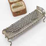 19th Century Chinese Sterling Silver Miniature Filigree Bench Antique c1880 AF