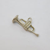 Sterling Silver Trumpet Musical Instrument Pendant Vintage c1970s