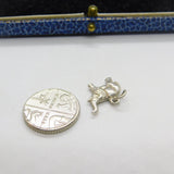 Sterling Silver Good Luck Trunk-Up Elephant Charm Pendant Vintage c1970