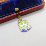 Sterling Silver and Enamel Lyndhurst Travel Shield Charm Pendant Vintage c1970