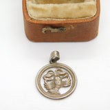 Sterling Silver Little Lobster Medallion Charm Pendant Vintage c1970