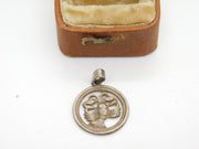 Sterling Silver Little Lobster Medallion Charm Pendant Vintage c1970