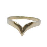 Sterling Silver Wishbone Dress Ring Vintage c1970 Size R