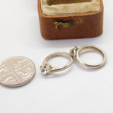 Sterling Silver Wedding & Engagement Ring Charm Pendant Vintage c1970