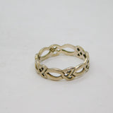 Sterling Silver Celtic Pattern Band Ring Vintage c1970 Size P