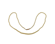 Victorian 9ct Rose Gold & Cultured Pearl String Necklace Antique c1880s