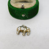 Sterling Silver Elephant Charm Pendant Vintage c1970