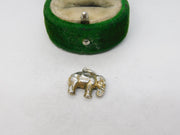 Sterling Silver Elephant Charm Pendant Vintage c1970