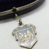 Sterling Silver and Niello Enamel Lightening Goddess Charm Pendant Siam 1920