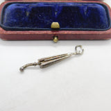 Sterling Silver Umbrella Charm Pendant Vintage c1970