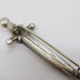 20th Century Scottish Sterling Silver & Agate Dirk Brooch Antique c1920s