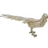 Spanish Sterling Silver Golden Pheasant Figurine Ornament Antique c1920s