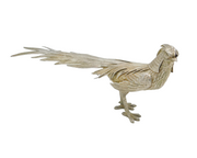 Spanish Sterling Silver Golden Pheasant Figurine Ornament Antique c1920s