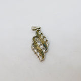 Sterling Silver Paste Set Art Deco Style Pendant Vintage c1970