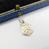 Sterling Silver Maltese Shield Crest Charm Pendant Vintage c1970