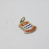Sterling Silver Lyme Regis Enamel Shield Travel Charm Pendant Vintage c1970s
