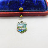 Sterling Silver and Enamel Fort Augustus Shield Charm Pendant Vintage c1970