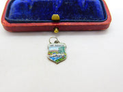 Sterling Silver and Enamel Fort Augustus Shield Charm Pendant Vintage c1970