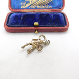 Sterling Silver Viking Warrior Charm Pendant Vintage c1970