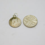 Edward VII Sterling Silver '2 Annas India' Coin Charm Pendant Antique 1904