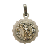 Sterling Silver Saint Michel Charm Pendant Vintage c1970s