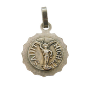 Sterling Silver Saint Michel Charm Pendant Vintage c1970s