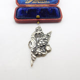 Victorian Sterling Silver Half Double Headed Eagle Belt Buckle Antique c1900