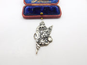 Victorian Sterling Silver Half Double Headed Eagle Belt Buckle Antique c1900