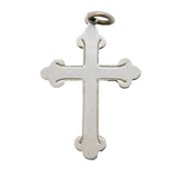 Sterling Silver Cross Charm Pendant Vintage c1970s