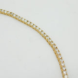 Sterling Silver Gilt Graduating Paste Set Necklace Butterfly Clasp Vintage