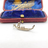 Sterling Silver Venetian Gondolier Charm Pendant Vintage c1970