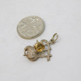 Sterling Silver Scottish Bagpipes Charm Pendant Vintage c1970