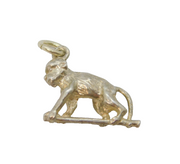 Sterling Silver Climbing Monkey Charm Pendant Vintage c1970