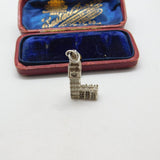 Sterling Silver Big Ben Charm Pendant Vintage c1970