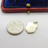 Sterling Silver and Enamel Bern Travel Shield Charm Pendant Vintage c1970