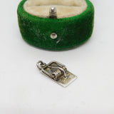 Sterling Silver Mousetrap Charm Pendant Vintage c1970