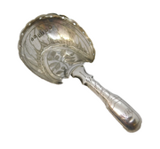 George IV Sterling Silver Hoof Shape Floral Tea Caddy Spoon Antique Birmingham