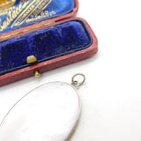 Sterling Silver and Mother of Pearl Charm Pendant Vintage c1970