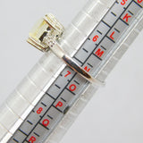 Sterling Silver Citrine & White Sapphire Dress Ring Vintage c1970 Size N