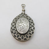 Aesthetic Movement Victorian Sterling Silver Sweetheart Locket Antique