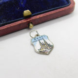 Sterling Silver & Enamel Basel Switzerland Charm Pendant Vintage c1970