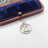 Sterling Silver 21st Birthday Charm Pendant Vintage c1970