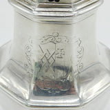 Queen Anne Britannia Silver Heraldic Caster Antique 1705 London Charles Adam
