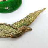 Gilt Metal Flying Eagle Brooch Pin Antique c1930 Art Deco