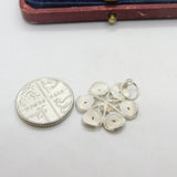 Sterling Silver Filigree Flower Charm Pendant Vintage c1970
