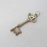 Sterling Silver 21st Birthday Key Charm Pendant Vintage c1970
