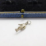 Sterling Silver Man Playing Football Charm Pendant Vintage c1970