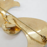 Norwegian Elvik & Co Sterling Silver Gilt White Enamel Spray Brooch Vintage